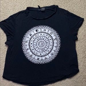 Zodiac Black Crop Top . Size: Small . Loose!